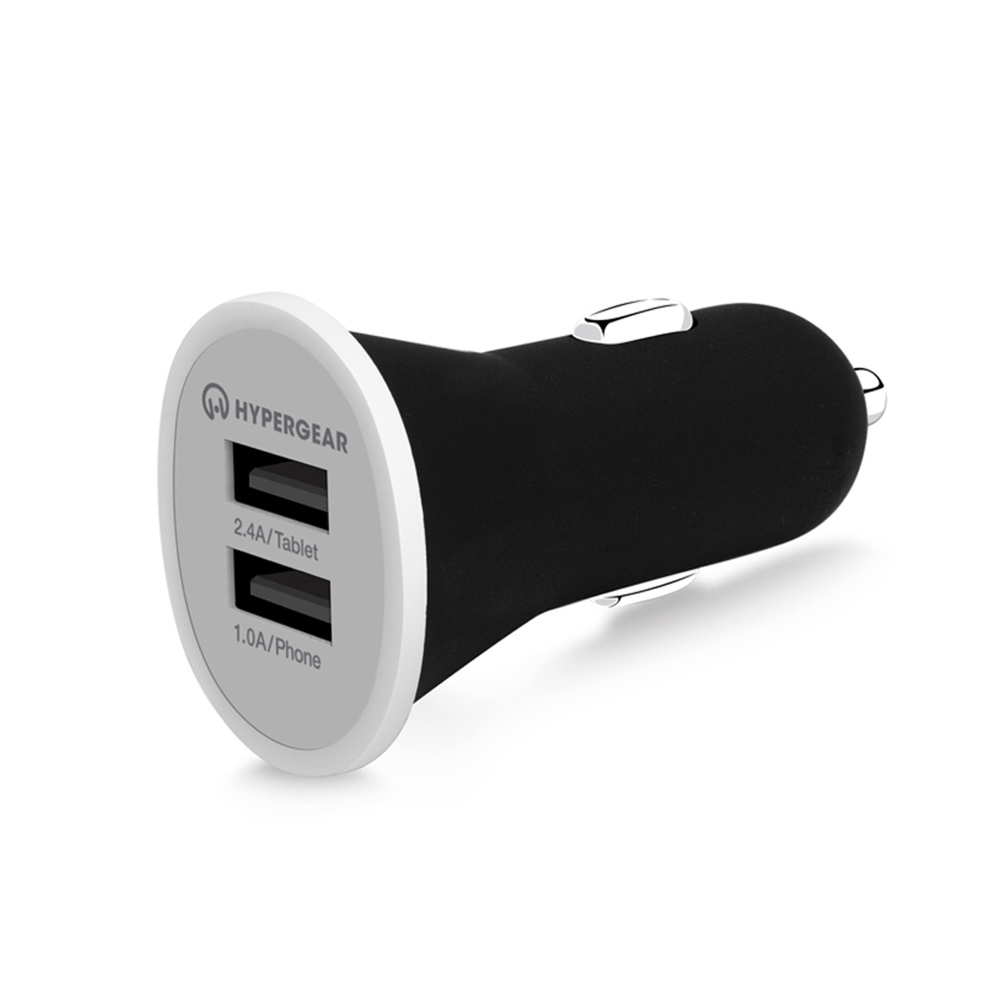 Dual USB 2.4A Rubberized Vehicle Charger